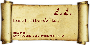 Leszl Liberátusz névjegykártya